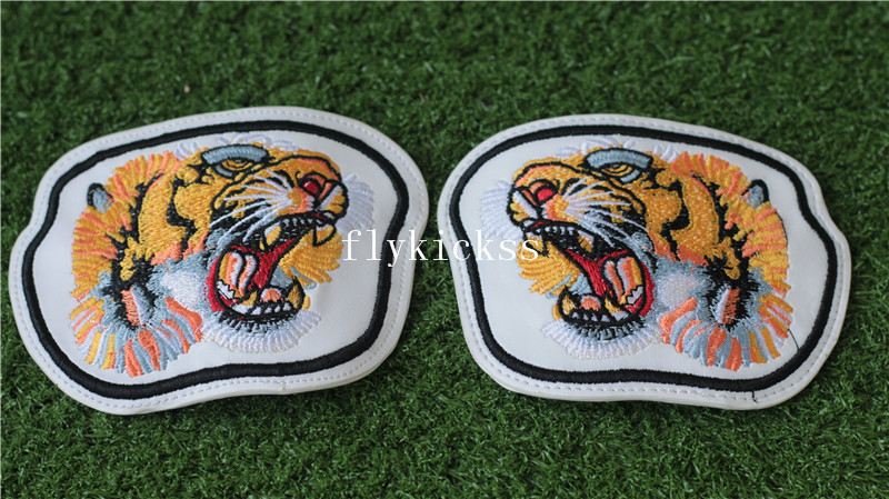 GC Ace Embroidered Sneaker White Tiger Pattern